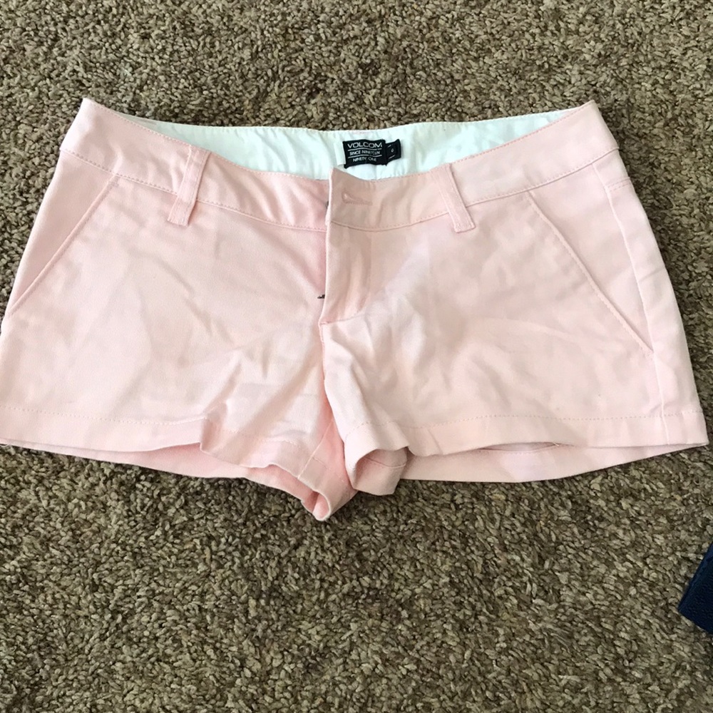 Pink volcom shorts